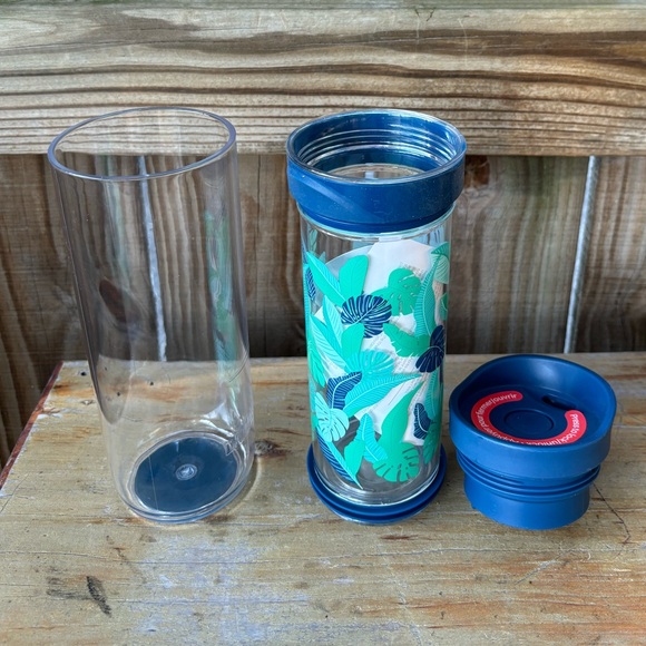 New David’s Tea Leafy Navy Iced Tea Press For Iced Tea On the Go 16oz - Picture 6 of 12